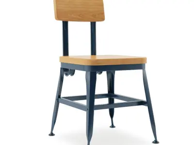 Vintage Lyon Powder coated Dining Chair 3D model