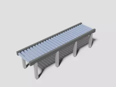 Simple conveyor roller table BLENDER 3D model