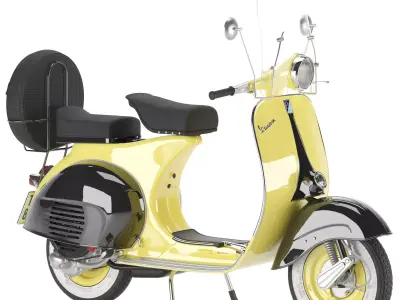 yellow vespa motor 3D model