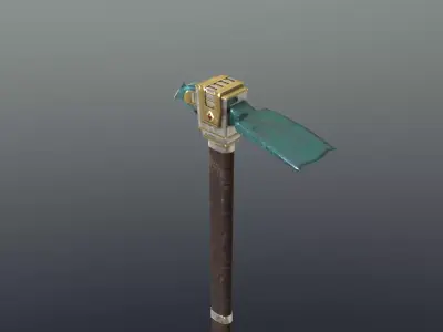 Hoe - Adamantite Low-poly 3D model