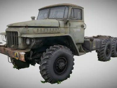 Ural 375D truck 3D model
