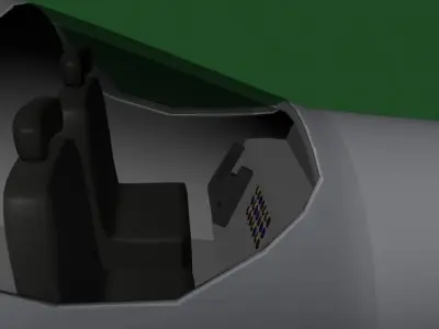 Aircraft plane Low-poly 3D model