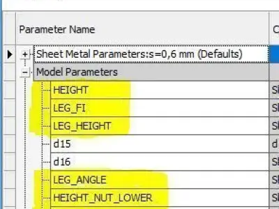 Leveling leg - PARAMETRIC Low-poly 3D model