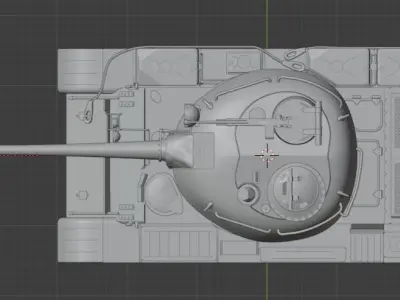 T-55 tank 3D print model