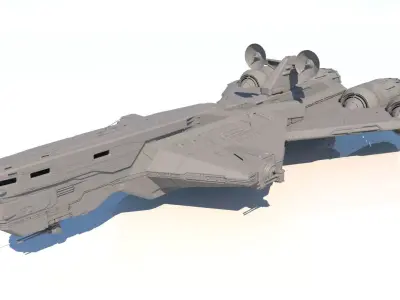Fan ship design 3D model