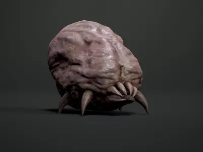 Land Larva3 - Game Ready Low-poly 3D model Low-poly 3D model