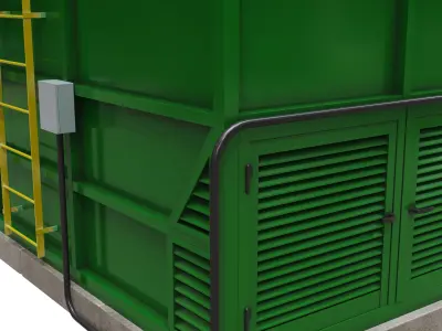 Sewage Treatment Container 3D model