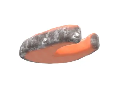 Salmon Steak v1 001 Low-poly 3D model