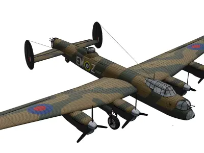 Avro Lancaster Low-poly 3D model purchase