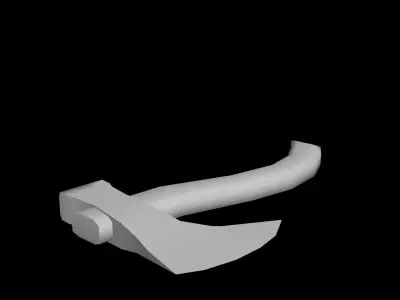 Battle axe model Free low-poly 3D model