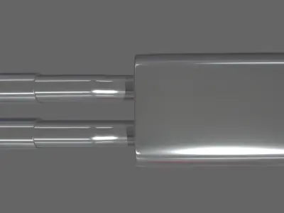 Car Exhaust Pipe Low-poly 3D model