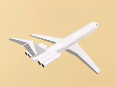 Fictional proposed Quad Engine Jetliner VC10 series 1400 Inspire 3D model