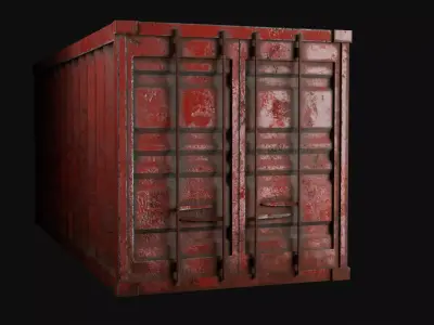 Low-Poly Sea Container v2 Low-poly 3D model
