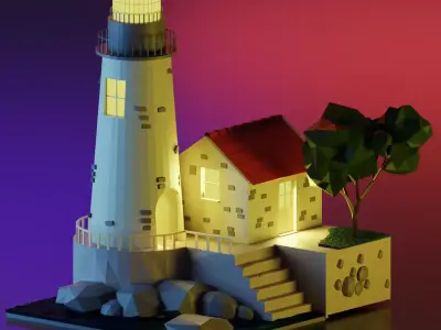 Home3 Low-poly 3D model