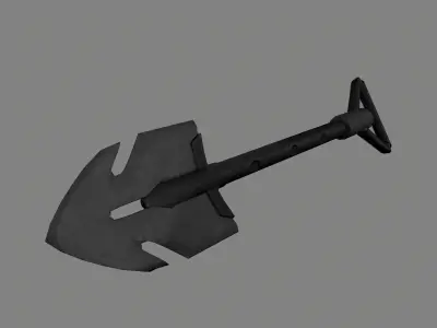 Stylized Shovel  Low-poly 3D model