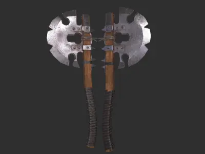 apocalypse axe Low-poly 3D model