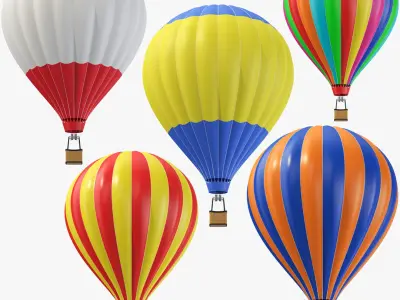 Hot Air Balloon Collection 3D model