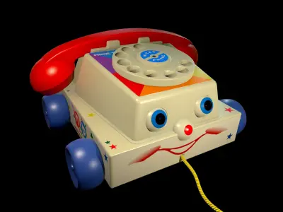 Toy Phone Fisher Chatter Low-poly 3D model