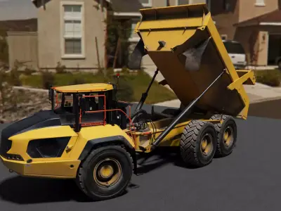 Articulated Dump Truck Low-poly 3D model