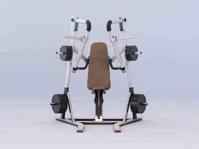 Chest Press Low-poly 3D model