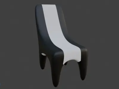 Plastic chair 3d model using blender 3D model
