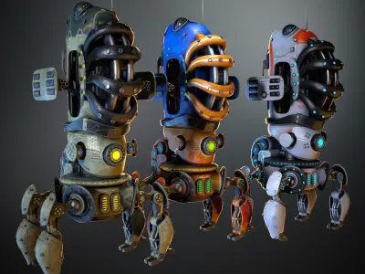 Sci-fi drone 02 Low-poly 3D model purchase