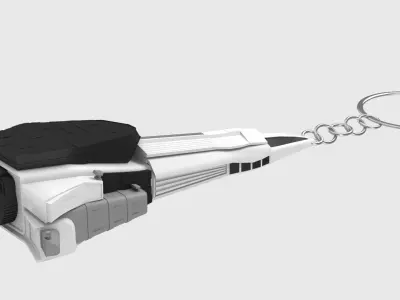  Space Ship v2 Keychain 