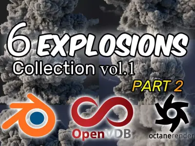 VDB Animated Explosion Pack vol1 Part2