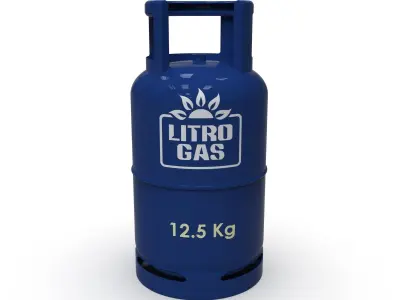 Household LPG gas cylinder Free 3D model