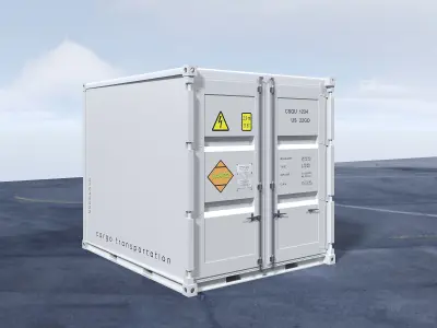 Shipping Container 20 ft 10 ft 5ft 3D model 3D model