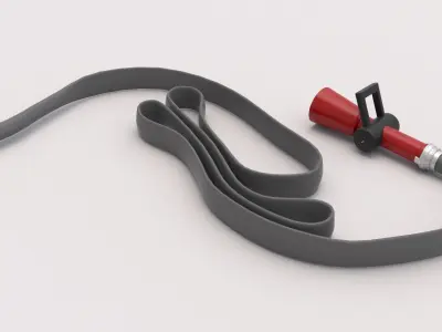 Fire Hose Nozzle 01 Low-poly 3D model