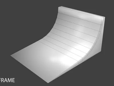Skateboard Track - Vert Wall 3D model