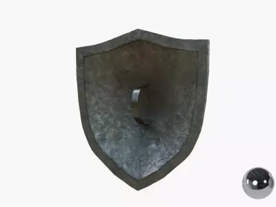 Warrior medival shield Low-poly 3D model