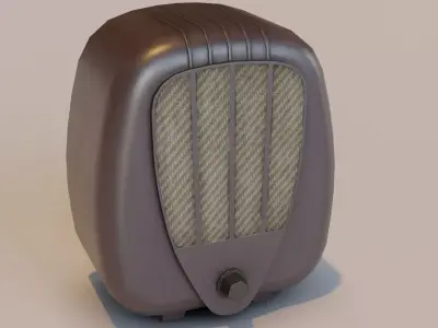 Old broadcast loudspeaker 0 25 GD III 6 from USSR Low-poly 3D model