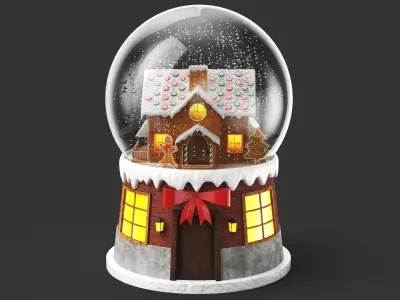 Detailed Snow Globe 02 3D model