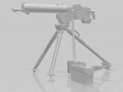 Polish WW2 machine gun CKM wz30 3D print model