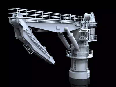 Offshore crane typ A 3D print model