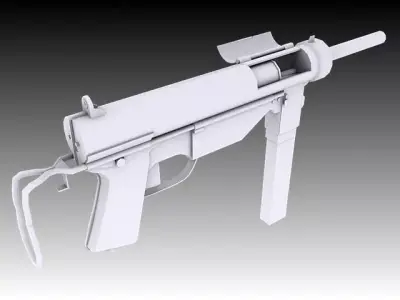 M3 Grease Gun Low-poly 3D model get