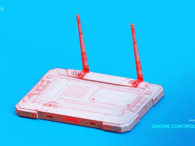 Drone Control Tablet 3D model
