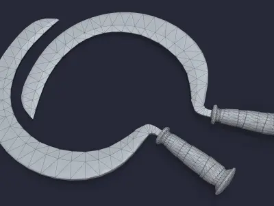 Sickle pair of swords Low-poly 3D model