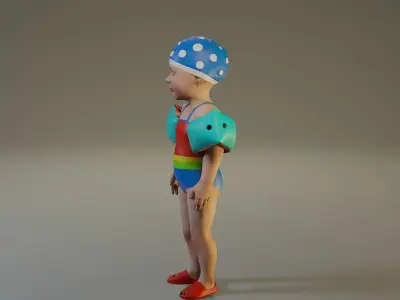 SwwimmingPool Child Female ACC0203001 Low-poly 3D model