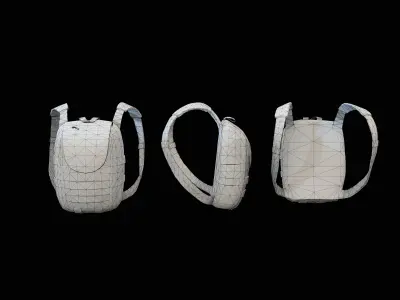 Backpack Low-poly 3D model purchase