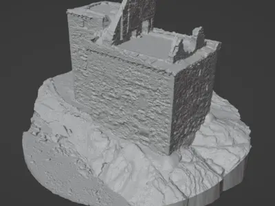 Portencross Castle 3D print model