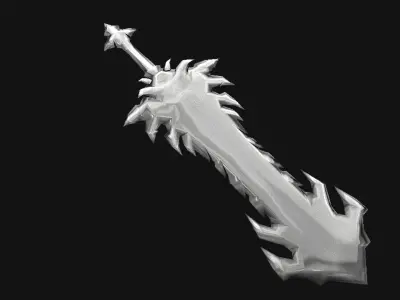 Futuristic Sword Low-poly 3D model get