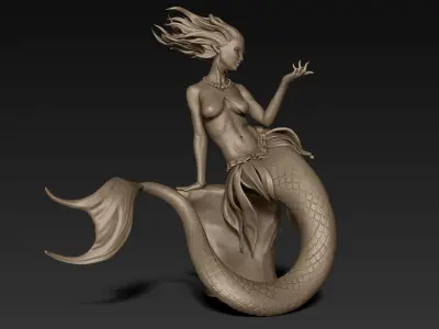 Mermaid Zbrush Sculpt 3D model