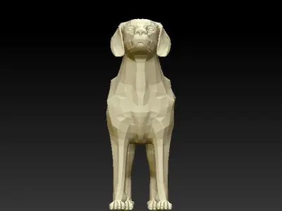 3D DOG- LOWPOLY dog Low-poly 3D model