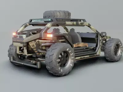 High-Detail Modular Off-Road Buggy 3D model