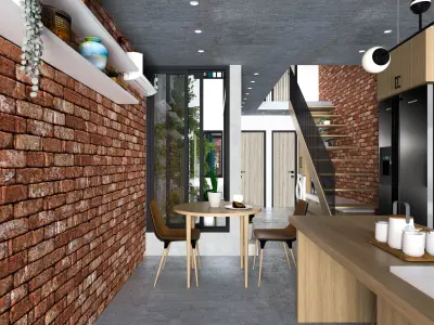 Industrial House and Full Interior 3D model