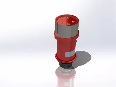240V plug Industrial Free 3D model