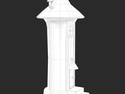 Medieval Tower Building  Low-poly 3D model